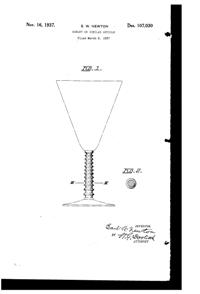 Imperial Palazzo Goblet Design Patent D107030-1