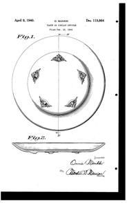 Imperial # 280 Crystal Shell/Corinthian/Tiara Plate Design Patent D119864-1