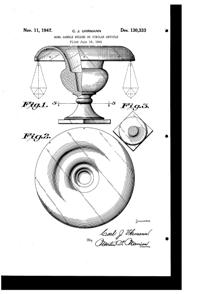 Imperial # 280 Crystal Shell/Corinthian/Tiara Candle Compote Design Patent D130333-1