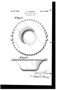 Imperial # 400 Candlewick Bowl Design Patent D131250-1