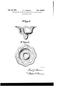 Imperial # 749 Lace Edge Candlestick Adapter Design Patent D133956-1