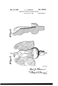 Imperial Eagle Candlestick Adapter Design Patent D134312-1