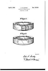 Imperial Belt Ash Tray Design Patent D137613-1