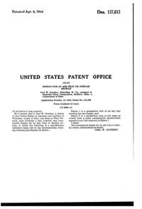 Imperial Belt Ash Tray Design Patent D137613-2