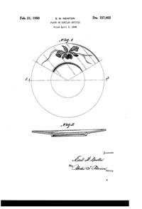 Imperial Orchid Plate Design Patent D157402-1