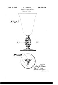 Imperial # 400 Candlewick Goblet Design Patent D158234-1