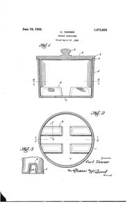Cambridge #1570 Cheese Preserver Jar Patent 1673926-1