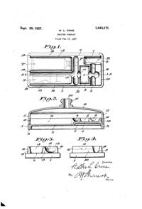 Cambridge # 826 Shaving Tray Patent 1643171-1