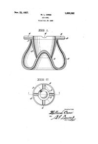 Cambridge # 643 Ash Tray Patent 1650382-1