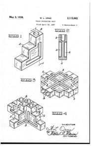 Cambridge # 496 Pristine Table Architecture Candlestick Set Patent 2115962-1