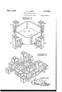 Cambridge # 496 Pristine Table Architecture Candlestick Set Patent 2115962-2