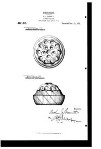 Cambridge #2899 Flower Frog Design Patent D 48166-1
