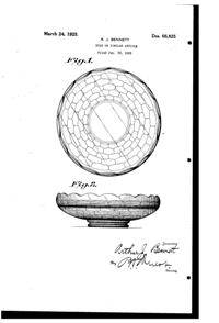 Cambridge # 500 Honeycomb Bowl Design Patent D 66825-1