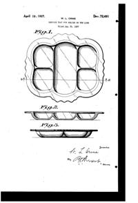 Cambridge # 397 Celery & Relish Design Patent D 72491-1