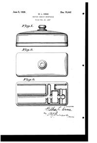 Cambridge # 826 Shaving Tray Design Patent D 75445-1