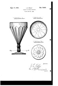 Cambridge # 330 Moderne Goblet Design Patent D 79431-1