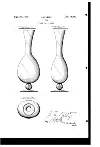 Cambridge Vase Design Patent D 79467-1