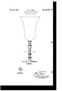 Cambridge #3400 Goblet Design Patent D 85388-1