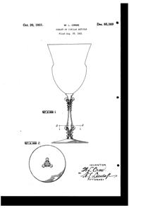 Cambridge #3126 Goblet Design Patent D 85389-1