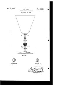 Cambridge #3122 Goblet Design Patent D 85528-1