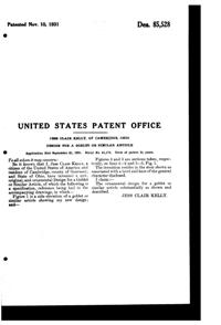 Cambridge #3122 Goblet Design Patent D 85528-2