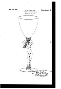 Cambridge #3011 Nude Goblet Design Patent D 85618-1