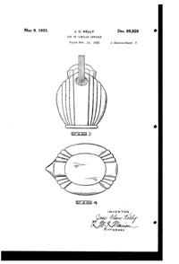 Cambridge #3540 Nautilus Jug Design Patent D 89828-2