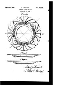 Cambridge #  21, #  22, #  23, #24 Caprice Plate Design Patent D 98825-1
