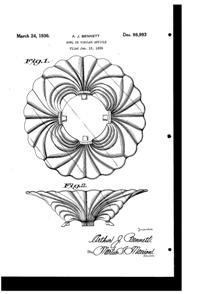 Cambridge Caprice Bowl Design Patent D 98993-1