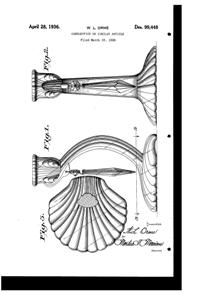 Cambridge #  70 Caprice Candlestick Design Patent D 99448-1