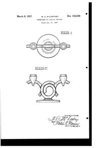 Cambridge # 502, #1616 Pristine 2-Light Candlestick Design Patent D103538-1