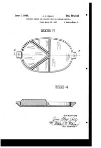 Cambridge Pristine Cheese & Cracker Tray Design Patent D104722-2