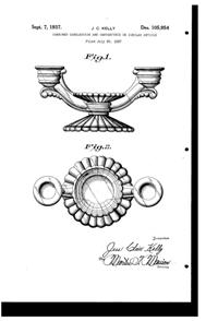 Cambridge #1580 Epergnette Design Patent D105954-1