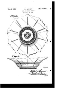 Cambridge #3600 Martha Bowl Design Patent D111948-1