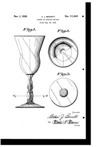 Cambridge #3600 Martha Goblet Design Patent D111949-1