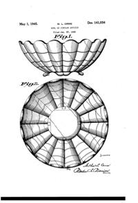 Cambridge #4000 Cascade Bowl Design Patent D141034-1