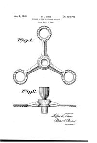 Cambridge #1562 Epergne Arm Design Patent D154701-1
