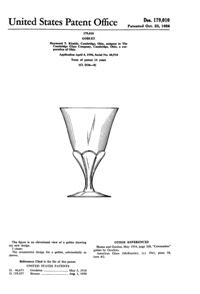 Cambridge #A56 Today Goblet Design Patent D179010-1