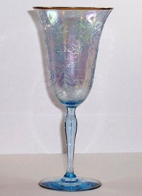 Fostoria # 877 Goblet with Oakwood Decoration #72
