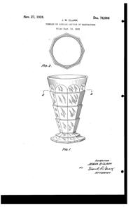 Indiana # 600 Tea Room Tumbler Design Patent D 76986-1