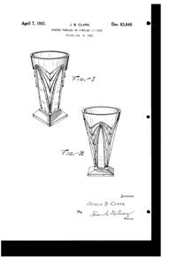 Indiana # 610 Pyramid Tumbler Design Patent D 83846-1