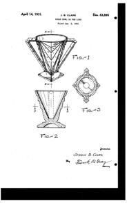 Indiana # 610 Pyramid Sugar Design Patent D 83895-1