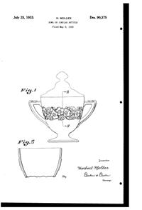 Indiana # 619 Indiana Custard Sugar Design Patent D 90375-1