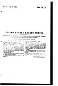 Indiana # 619 Indiana Custard Sugar Design Patent D 90375-2