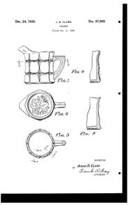 Indiana # 300 Constellation Creamer Design Patent D 97909-1