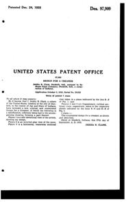 Indiana # 300 Constellation Creamer Design Patent D 97909-2