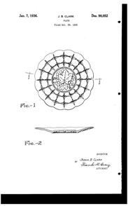 Indiana # 300 Constellation Plate Design Patent D 98052-1