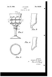 Indiana # 300 Constellation Goblet Design Patent D 98236-1