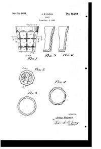 Indiana # 300 Constellation Tumbler Design Patent D 98293-1