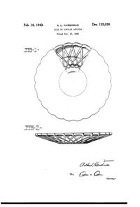 Indiana # 622 Pretzel Dish Design Patent D135030-1